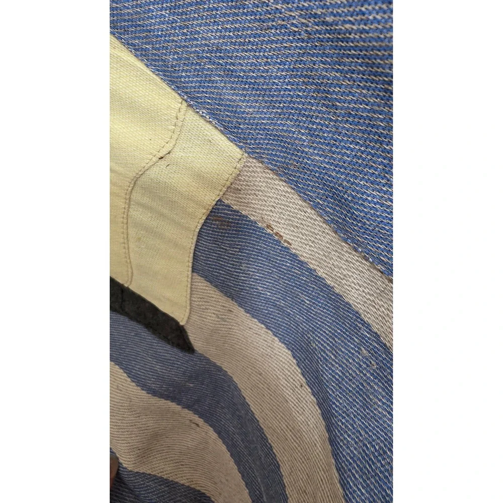 Liliina Linen Apron Unisex Blue White Striped Animal Character Art POLL Barbeque